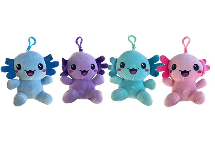 (Mis 0) AXOLOTL Portachiavi Peluche c/bagclip 12cm 4ass GIFT…x24…x240